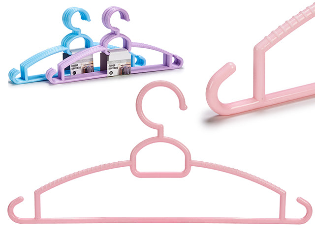 Set 5 Hangers Plastic Mix 3 Soft Color