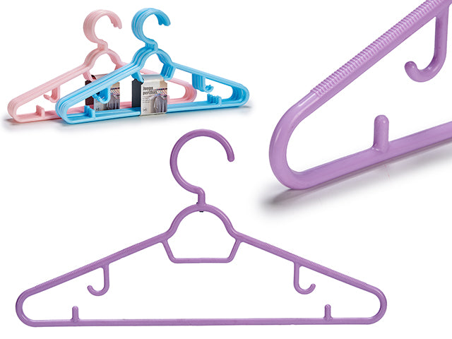 Set 5 Hangers Plastic W/Hooks M3 Soft Co