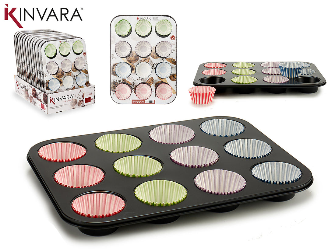 Baking Pan With 72 Paper Cupcakes