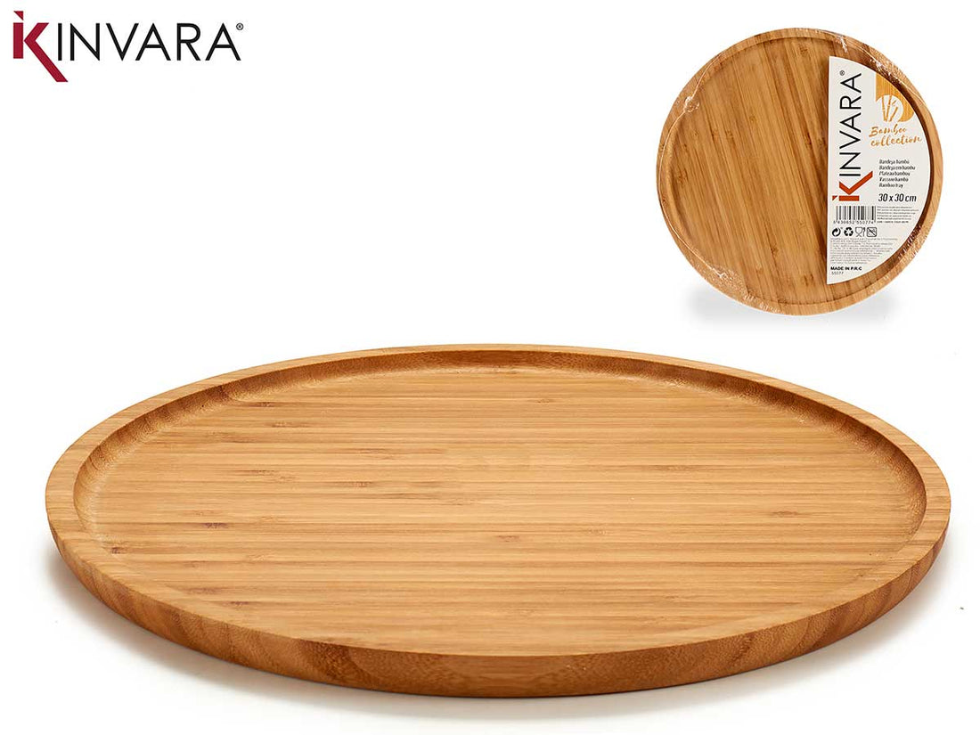 Big Round Bamboo Plate Appetizer