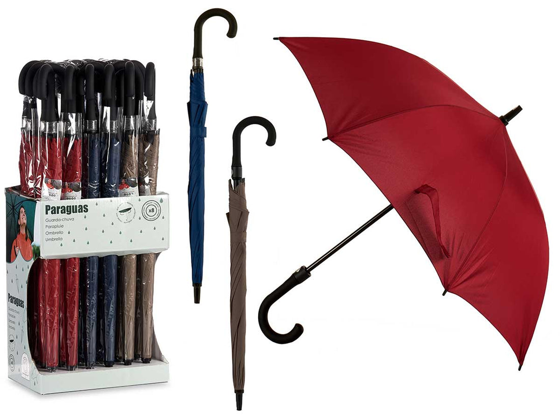 Umbrella Black Handle Mix 3 Col Dark