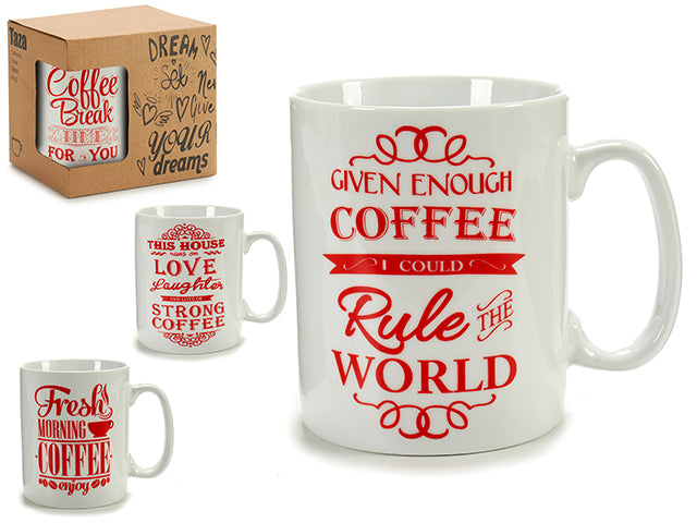 Caneca Grande Jarro de Café Vermelho 4 Mod Mix