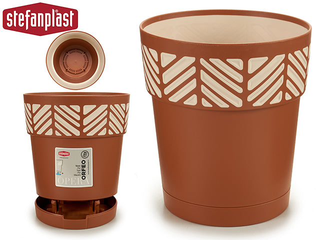 Plastic Plant Pot Orfeo Terracotta 15 cm