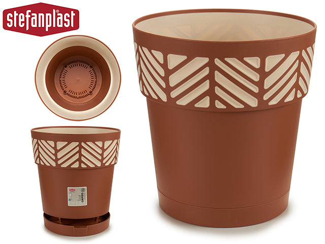 Plastic Plant Pot Orfeo Terracotta 25 cm