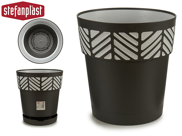 Plastic Plant Pot Orfeo Antracite 30 cm