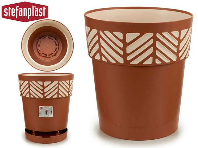 Plastic Plant Pot Orfeo Terracotta 30 cm