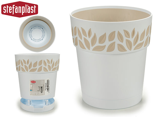 Vaso Plástico Cloe Branco 15 cm