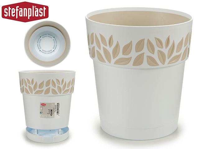 Vaso Plástico Cloe Branco 20 cm