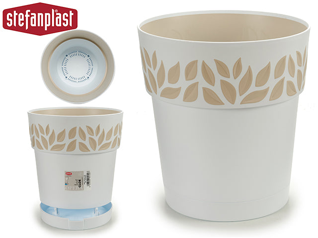 Vaso Plástico Cloe Branco 25 cm