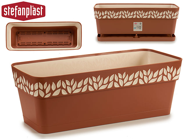 Jardinera Plastico Cloe Terracota 50 cm