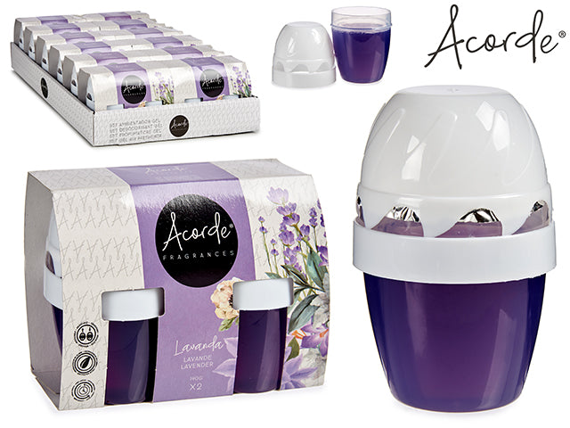 Conjunto 2 gel ambientador de lavanda 2 x 140 gr