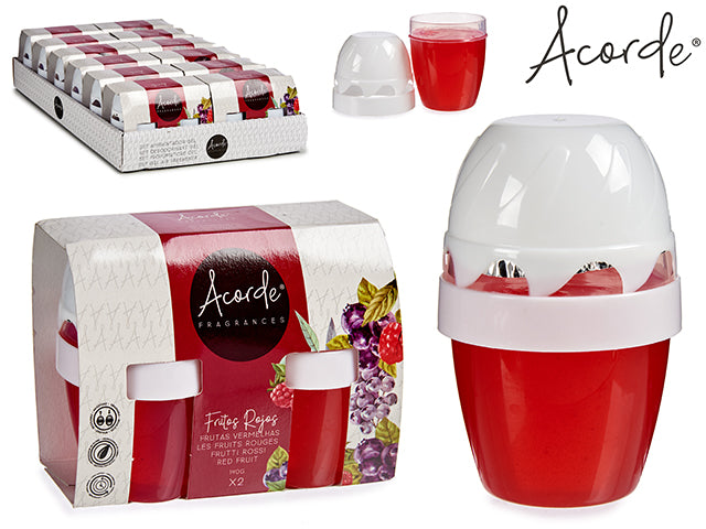 Conjunto 2 Gel Ambientador de Frutas Vermelhas 2 x 140 gr