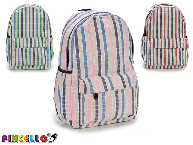 School Bag Vertical Stripes Mix 3