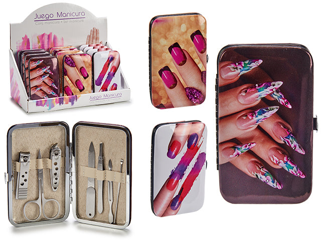 Conjunto Manicure Estojo Mix 3 Unhas Grandes