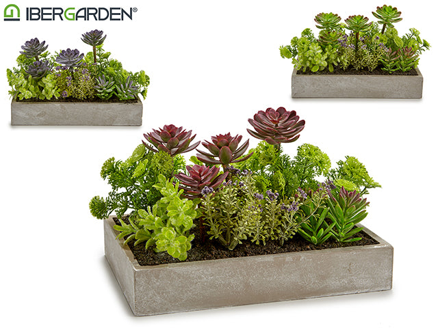 Jardinera Rectangular Gris Mix 3