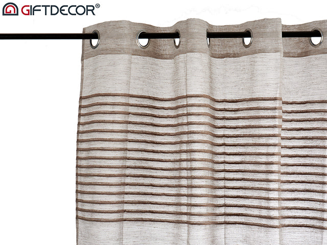Curtain Fonded Stripes Brown