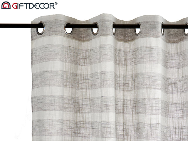 Curtain Stripes Light Grey 140 x 260 cm