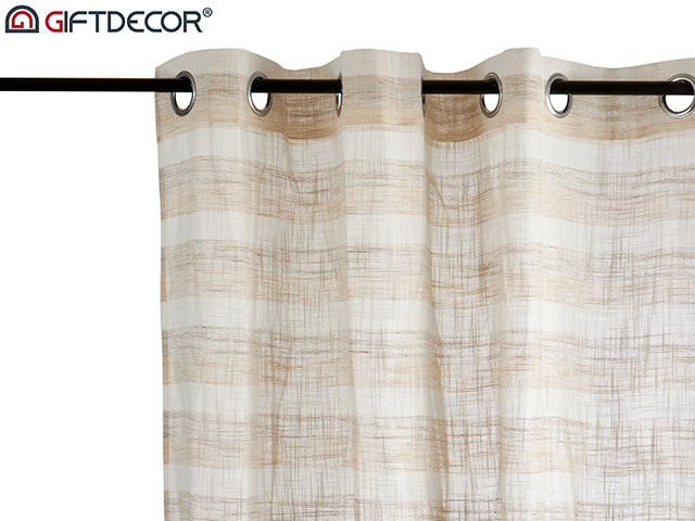 Curtain Stripes Light Brown 140 x 260 cm