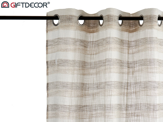 Curtain Stripes Dark Brown 140 x 260 cm