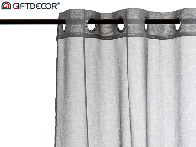 Dark Grey Lace Curtain 140 x 260 cm