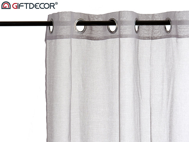 Light Grey Lace Curtain 140 x 260 cm