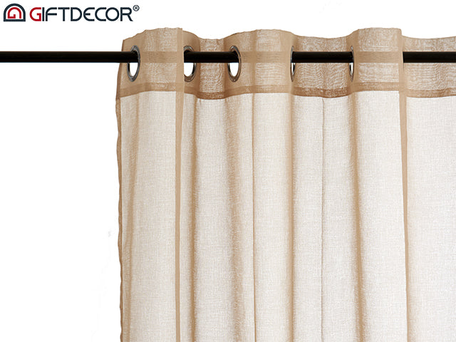 Beige Lace Curtain 140 x 260 cm