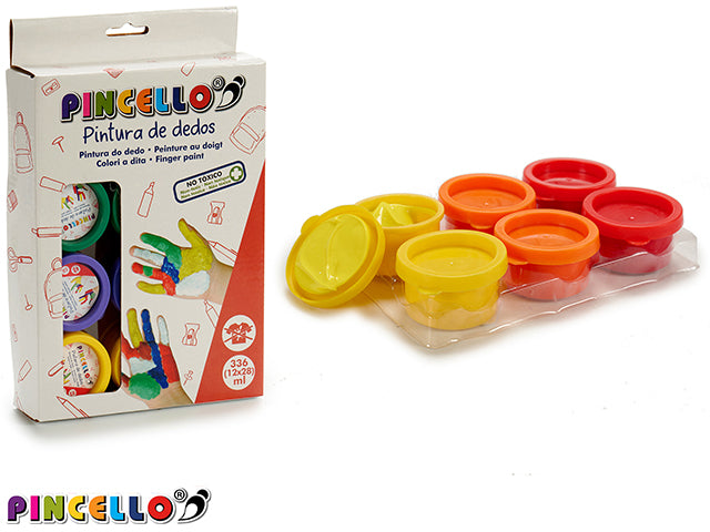 Set 12 Pcs Finger Paint 6 Col Mix