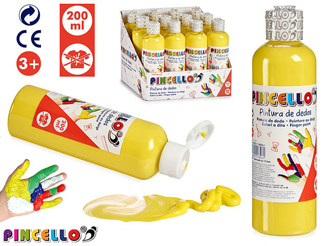 Pintura De Dedos Amarilla 200Ml