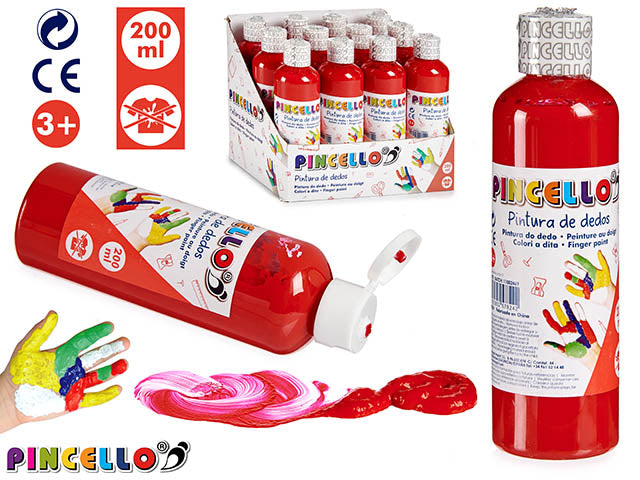 Pintura De Dedos Roja 200Ml