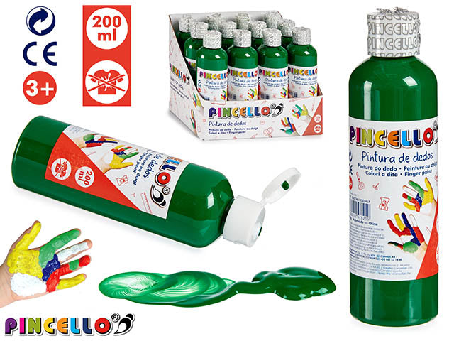 Pintura De Dedos 200Ml Verde