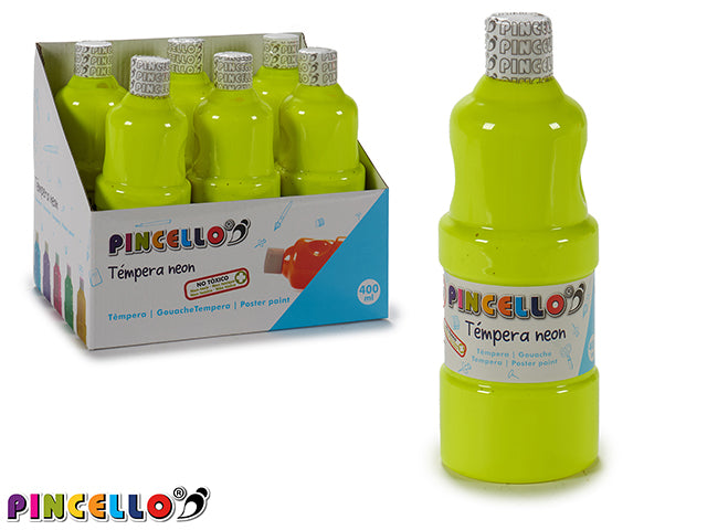 Pintura Témpera 400Ml Amarillo Neón