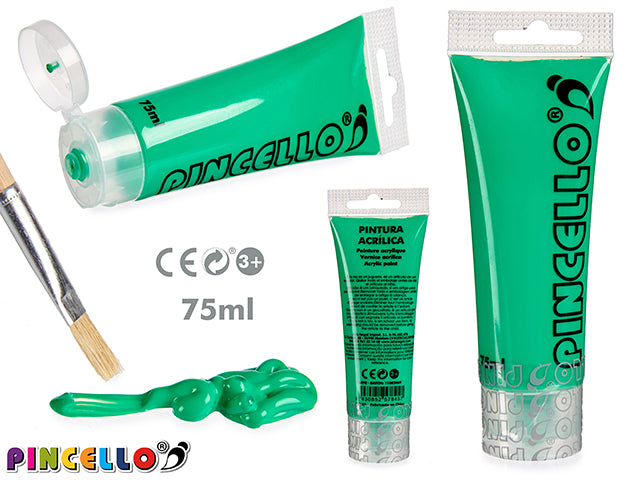 Tubo De Pintura Acrílica 75Ml Verde Claro