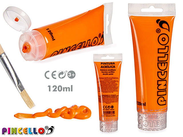 Acrylic Paint Tube 120Ml Orange