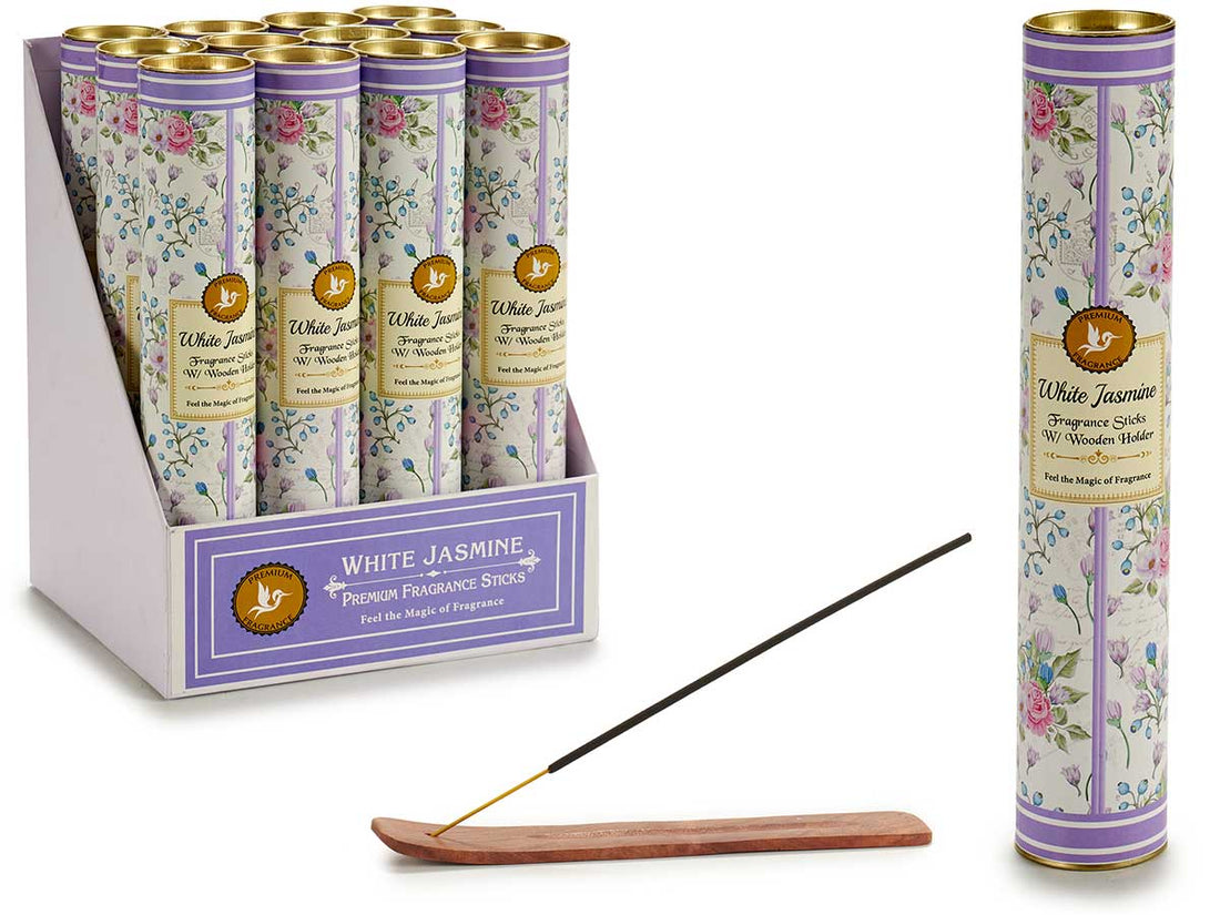 Set 30 Jasmine Incense Sticks With Base