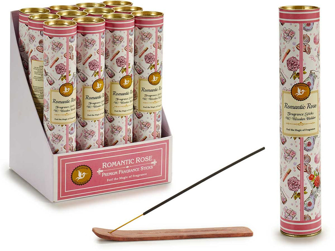 Set 30 Roses Incense Sticks With Base