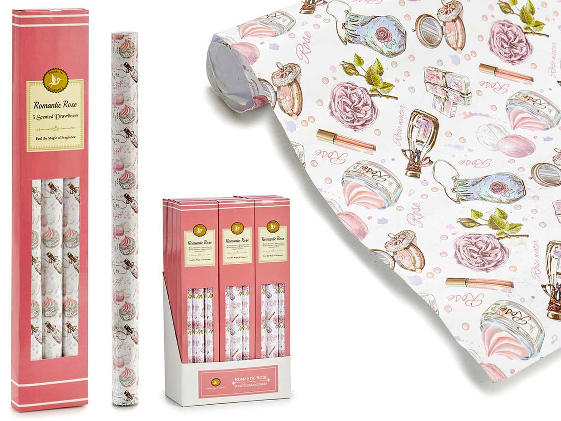 Set 3 Roses Scented Drawer Liners
