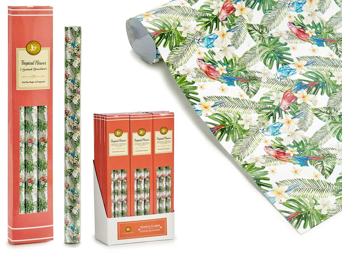 Set 3 Tropical Scented Drawer Liners