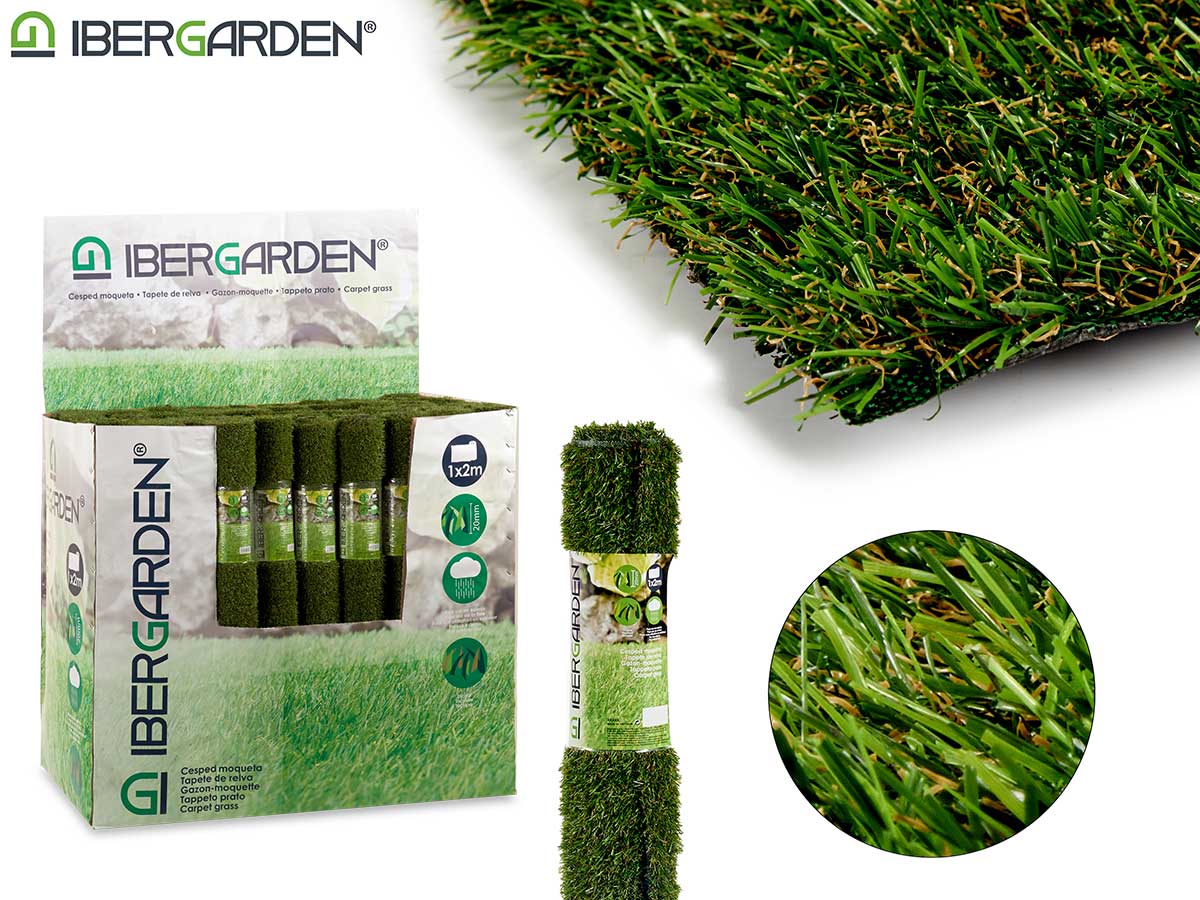 1X2 Three-Colour Grass Carpet Roll 20Mm