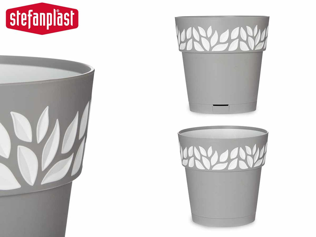 Grey Cloe Plastic Plant Pot 20 cm