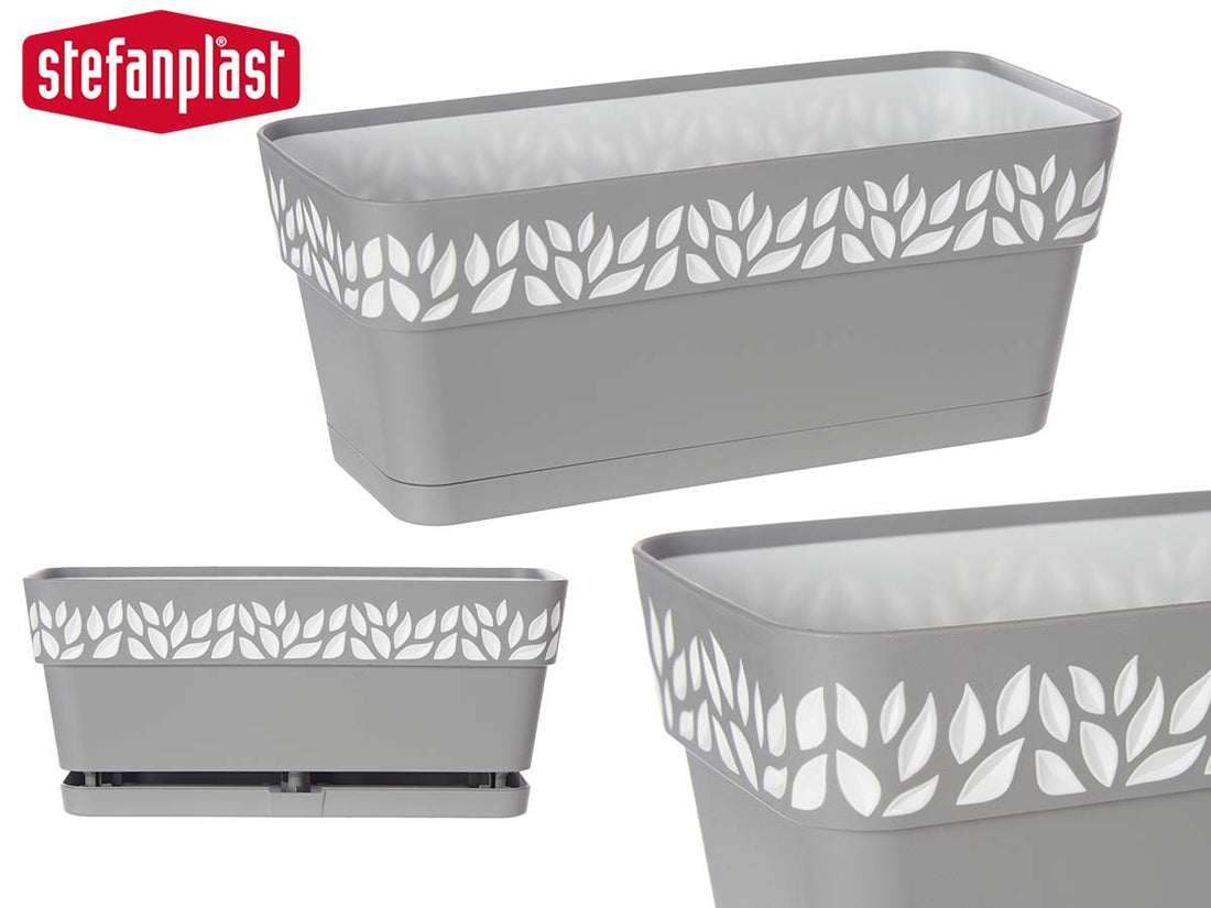 Grey Cloe Plastic Flower Box 30 cm