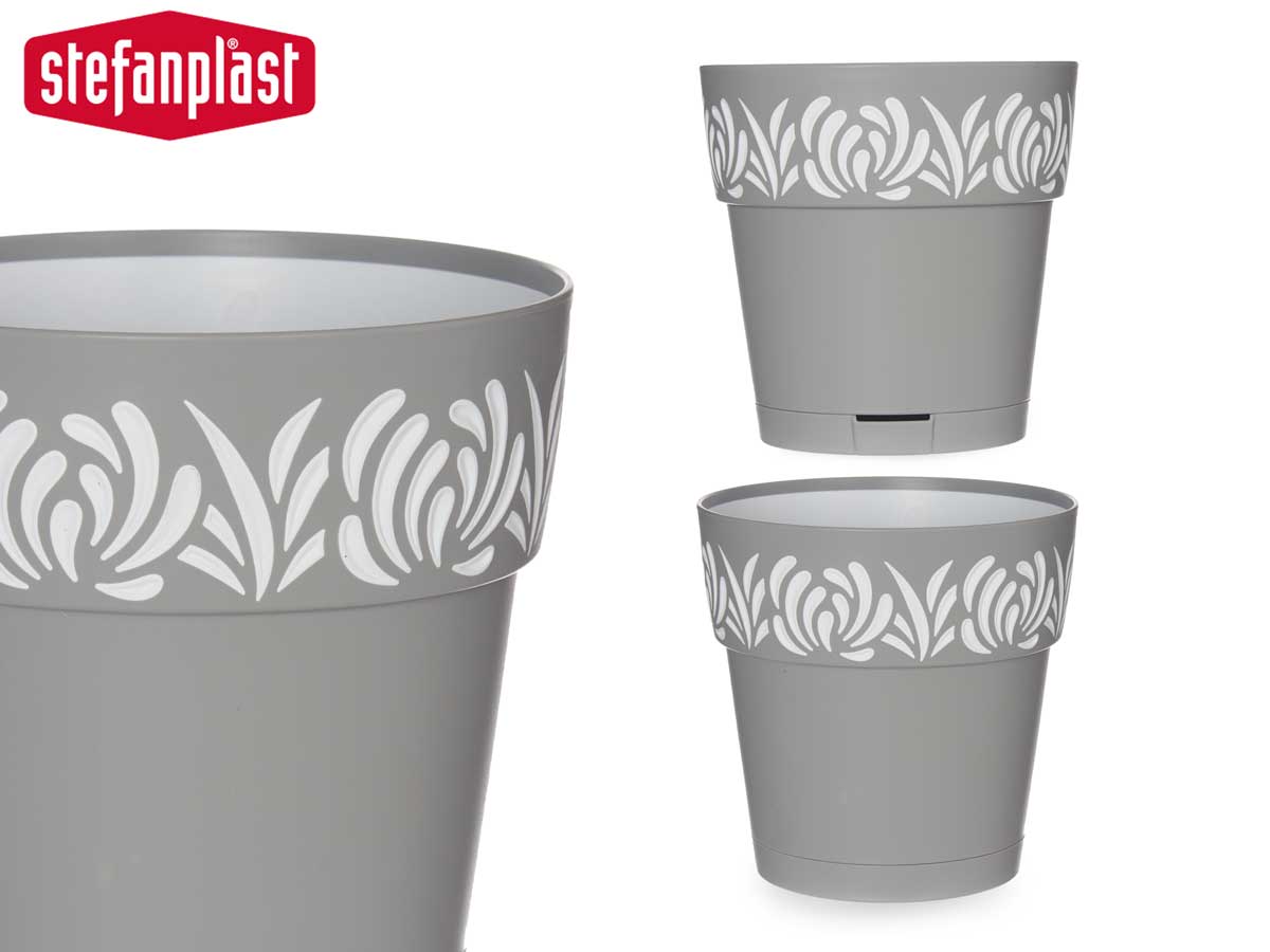 Vaso Gaia Cinza 15 cm