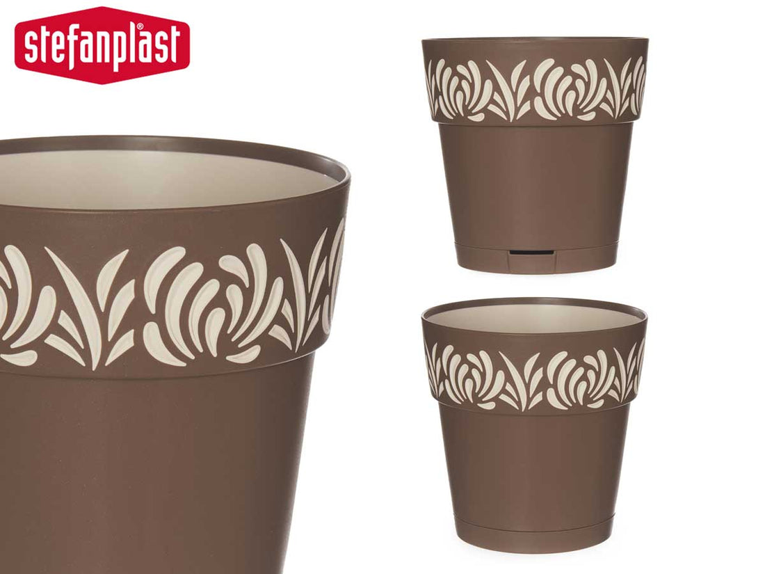 Brown Gaia Plant Pot 15 cm