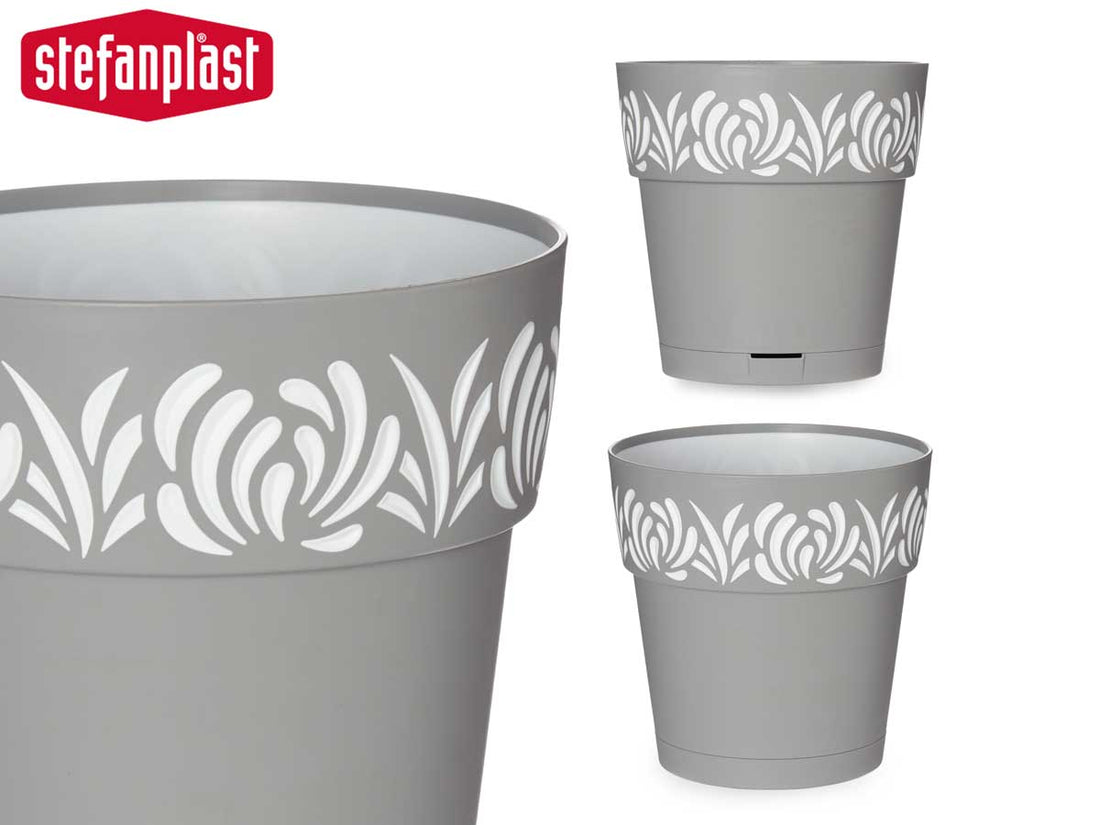 Vaso Gaia Cinza 20 cm