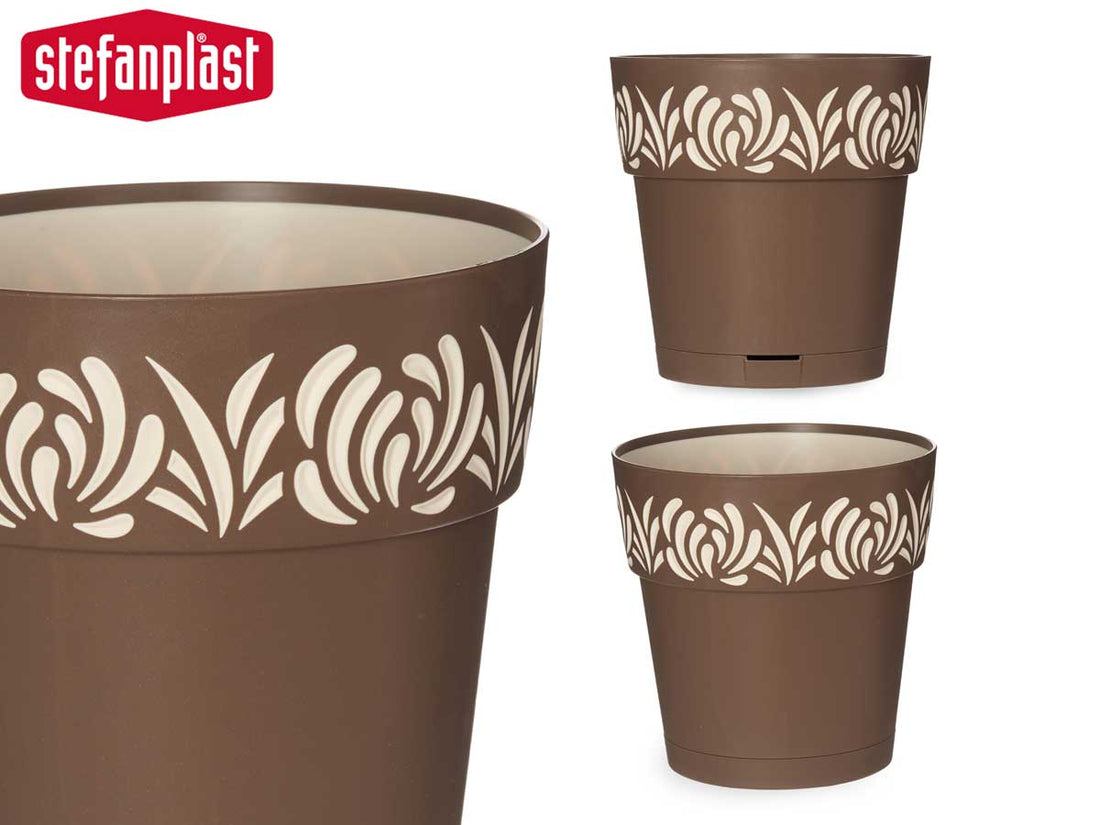 Brown Gaia Plant Pot 20 cm