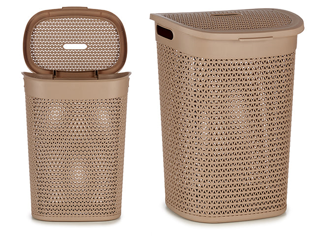 Laundry Basket Whit Tap 60L Beige