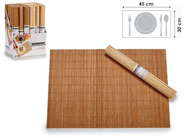 Bamboo Table Mat Natural 30X44Cm Mix 2