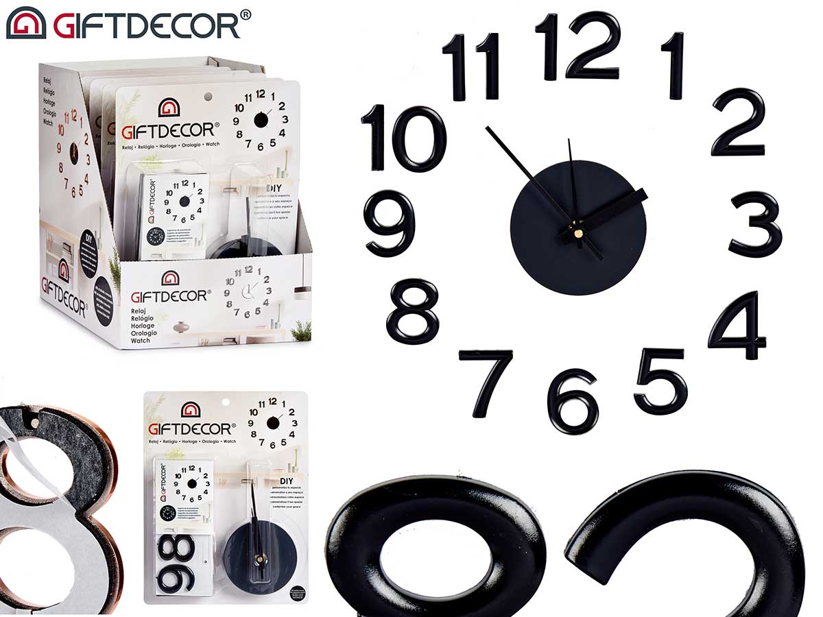 Black Numbers Wall Sticker Watch