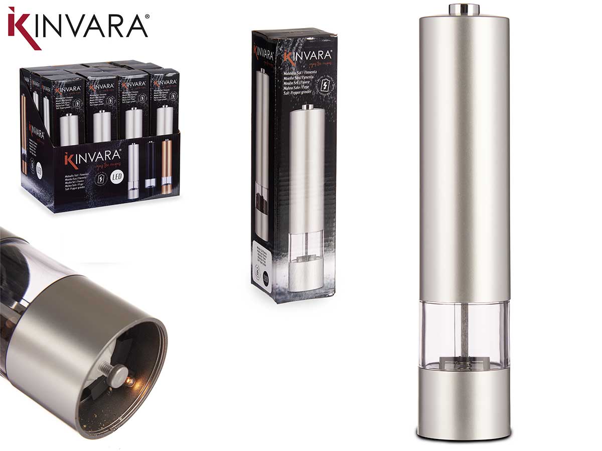 Electric Salt/Pepper Grinder With Silver Led