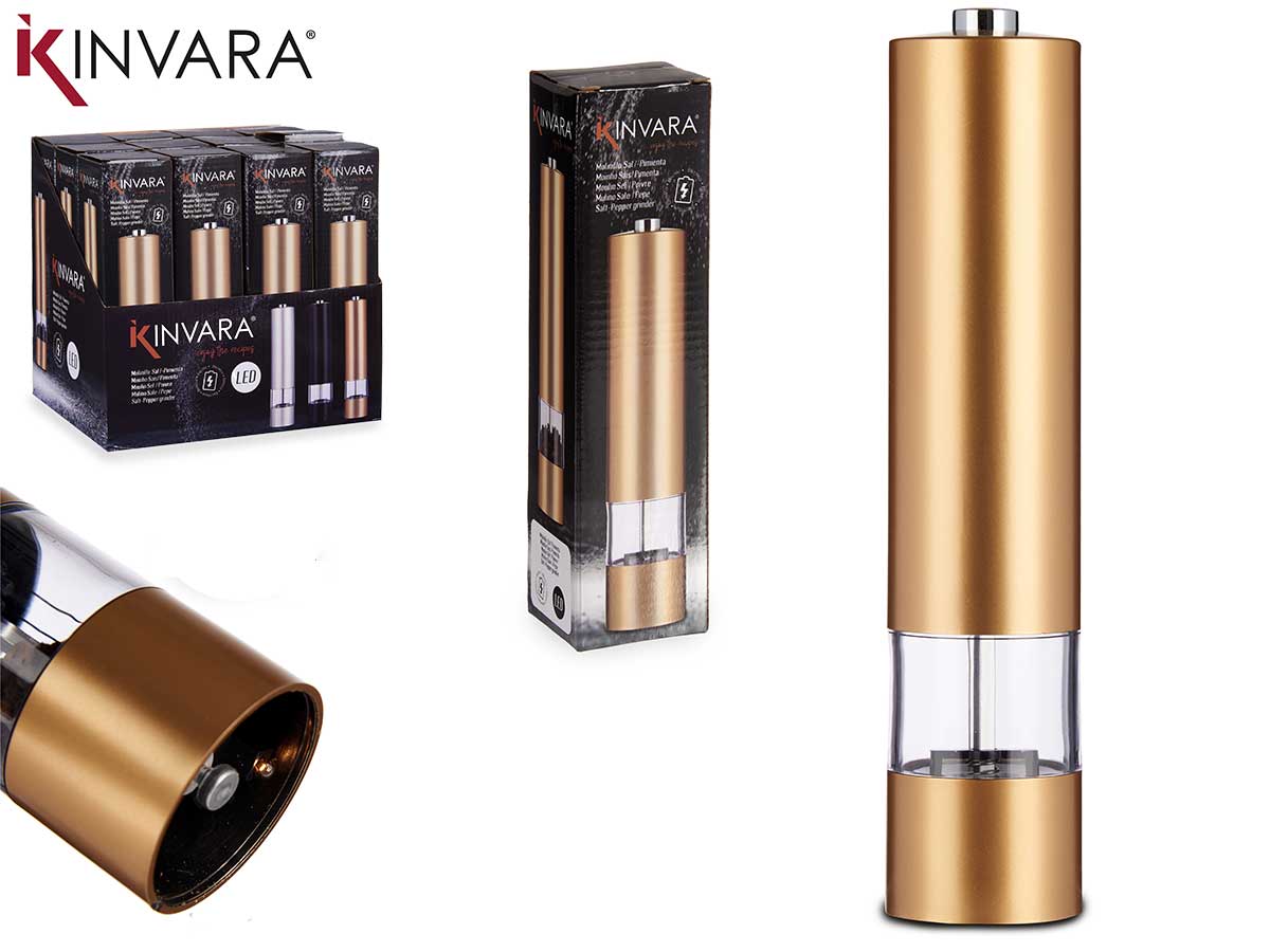 Electric Salt/Pepper Grinder Gold Led