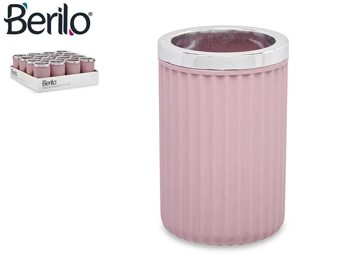 Pink Plastic Toothbrush Holder